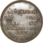 Great Britain. Liverpool Zoological Gardens CU Pass. 1833.