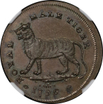 Great Britain, Middlesex CU Halfpenny Token. 1796.