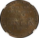 Great Britain, Middlesex. T.Hall CU Penny token. 1795. 