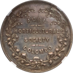 Ceylon. Colombo, Agri Horticultuiral Society AR Medallion. Circa 1890-1900.