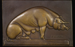Germany. Edmund Beckmann Æ Plaque, Sow. 1920. 