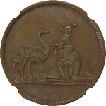 Australia, Sydney & Brisbane. Flavelle Bros. & Co. CU Penny Token. 1857.