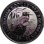Australia. Elizabeth II AG 2 Dollars. Proof 2 Ounce 2 Ounce Kookaburra. 1992.