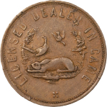 Great Britain, Norwich. G.Bagshaw CU Farthing token. 1851. 
