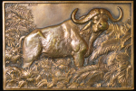 France. Mauruce Thenot Æ Plaque "Buffalo". 1936. 