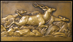 France. Mauruce Thenot Æ Plaque "Antelope". 1936. 