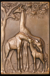 France. Mauruce Thenot Æ Plaque "Giraffe". 1936. 