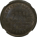 Canada, Quebec. Maison Jacques Cartier CU 1 Centin Token. 1865.