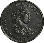 Ceylon, British Colonial. George III CU ½ Stiver. 1815.