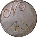 Great Britain, Cumbria. Maryport, Senhouse Crest CU Mining Check. 1780-1809. 