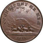 Wales, Welsh Jacobites CU "The Cycle Club" token. 1810. 