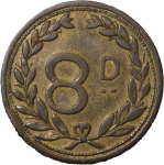 Wales, Vale of Glamorgan. RAF Station St. Athan Brass 8d. 1920-1942. 