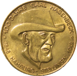 Germany, Hamburg. 100 Years of Carl Hagenbeck Æ Medallion. 1848-1948. 