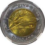COCOS KEELING ISLANDS, Australia. Fantasy Isuue Bi Metal $5. 2004.
