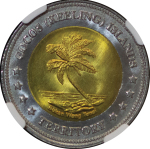 COCOS KEELING ISLANDS, Australia. Fantasy Isuue Bi Metal $5. 2004.
