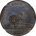 SIERRA LEONE COMPANY. British Colonial Africa Æ Proof Penny Token. 1791. 