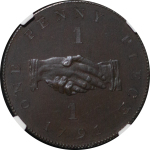 SIERRA LEONE COMPANY. British Colonial Africa Æ Proof Penny Token. 1791.