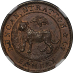 India, British Colonial. Bombay CU Half Rupee Token. c.1905.