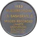 Great Britain, BBBA Zi Medal, for Finches. 1953. 