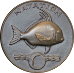 France. Art Deco Æ Diving Award. Circa 1924.