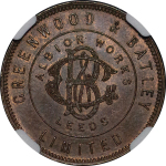 India, British Colonial. Bombay CU Half Rupee Token. c.1905.