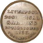 Great Britain. Liverpool Zoological Gardens CU Pass. 1833.
