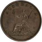 Australia. Melbourne CU Halfpenny Token. 1851.