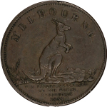 Australia. Melbourne CU Halfpenny Token. 1851.