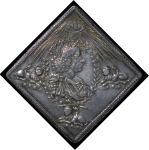 Denmark & Norway. Christian V AG 1/2 Specie Daler, Klippe. 1671.