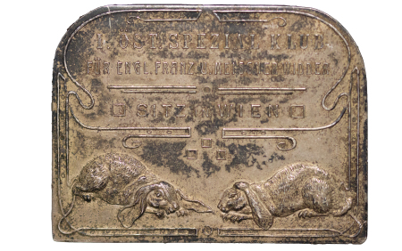 Austria. Vienna Rabbit Breeders Association Silver plaque. 1920-1935.