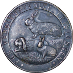 Germany. Lot of 3x Æ Medallions for Rabbit Breeding. 1911-1930.
