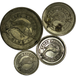 Bahamas. Grand Bahamas Club Ni set of 4 denomination tokens. 1948-1950.