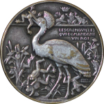 France. Art Deco Æ Medallion, "The Frogs who wanted a King" by J. Vernon. Circa 1930.