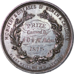 Great Britain. Edinburgh AR School of Medicine Prize medallion. 1878.