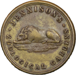 Great Britain, Manchester. Jennisons Zoological Gardens BR Token. 1895-1919.