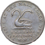Great Britain, London. William Waterhouse CU Halfpenny Token. 1798-1894.