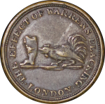 Great Britain, London. Warrens Blacking Brass Unofficial Farthing Token. ND (early 1800's).
