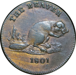 Great Britain, London. Pidcocks CU Farthing Token. 1801. 