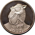 USA. Camel Cigarettes Advertising Silver 1oz round. 1993.