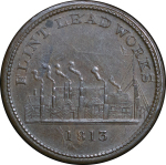 Great Britain, North Wales. Flint Lead Works CU Penny Token. 1813. 