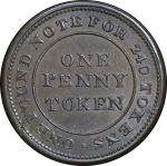 Great Britain, North Wales. Flint Lead Works CU Penny Token. 1813. 