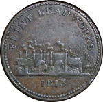 Great Britain, North Wales. Flint Lead Works CU Penny Token. 1813. 