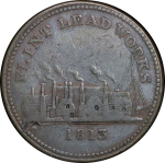 Great Britain, North Wales. Flint Lead Works CU Penny Token. 1813. 