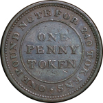 Great Britain, North Wales. Flint Lead Works CU Penny Token. 1813. 