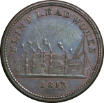 Great Britain, North Wales. Flint Lead Works CU Penny Token. 1813. 