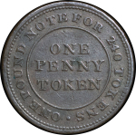 Great Britain, North Wales. Flint Lead Works CU Penny Token. 1813. 