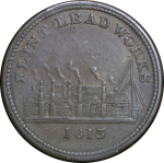 Great Britain, North Wales. Flint Lead Works CU Penny Token. 1813. 