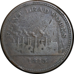Great Britain, North Wales. Flint Lead Works CU Penny Token. 1813. 