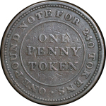 Great Britain, North Wales. Flint Lead Works CU Penny Token. 1813. 