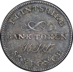 Great Britain, North Wales. Flintshire AR Sixpence Token. 1811. 